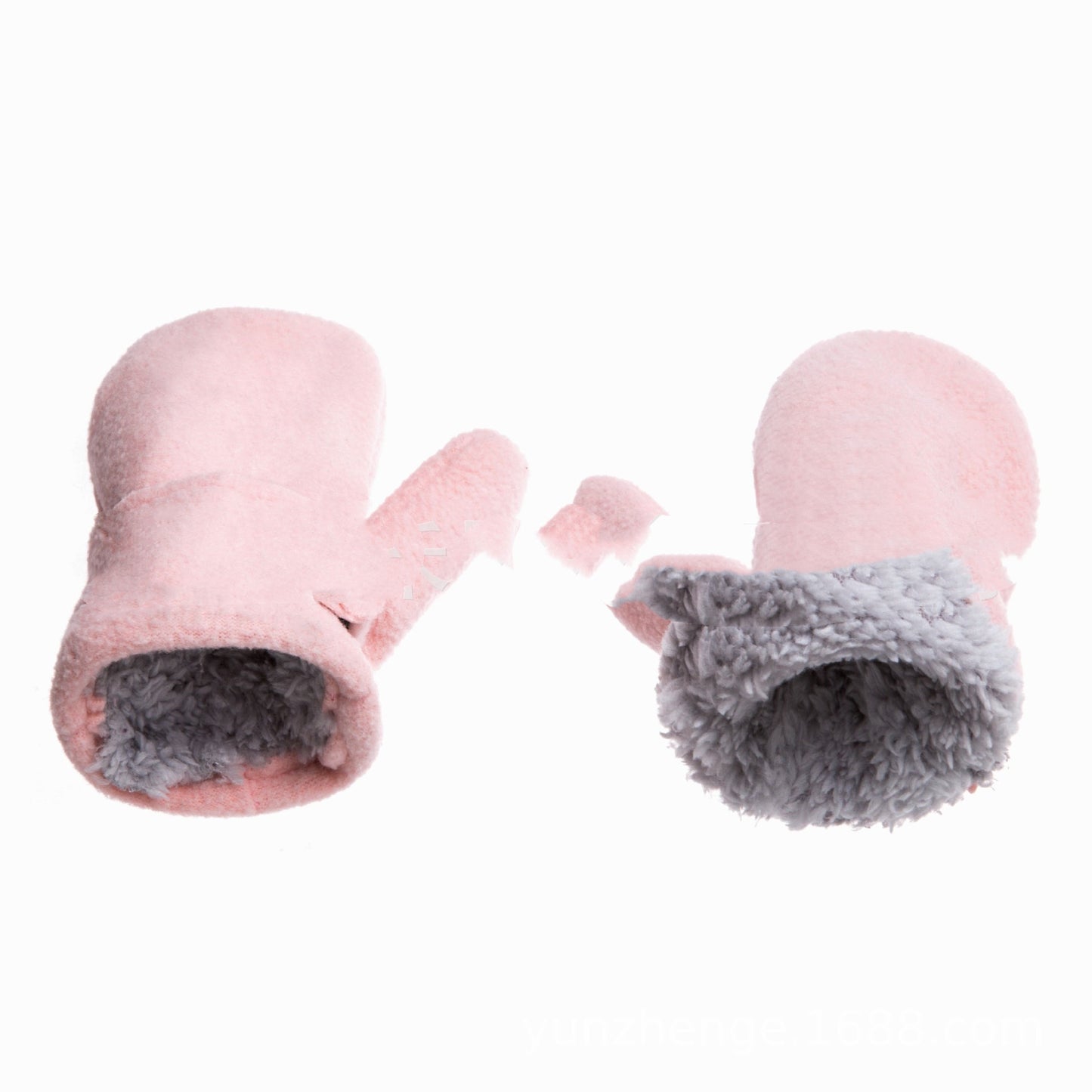 Børneluffer Polar Fleece Shu Bomuld Fleece Velcro Handsker
