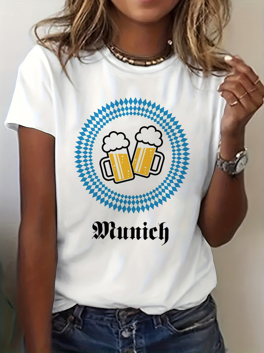 3D Digital Printed Casual Round Neck Short Sleeved Shirt