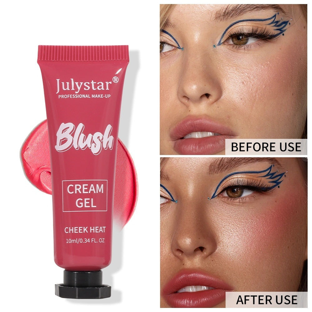 Skønhed Flerfarvet Mat Ekspansion Farve Blusher Naturlig Tynd Og Glitrende Highlight Reparation