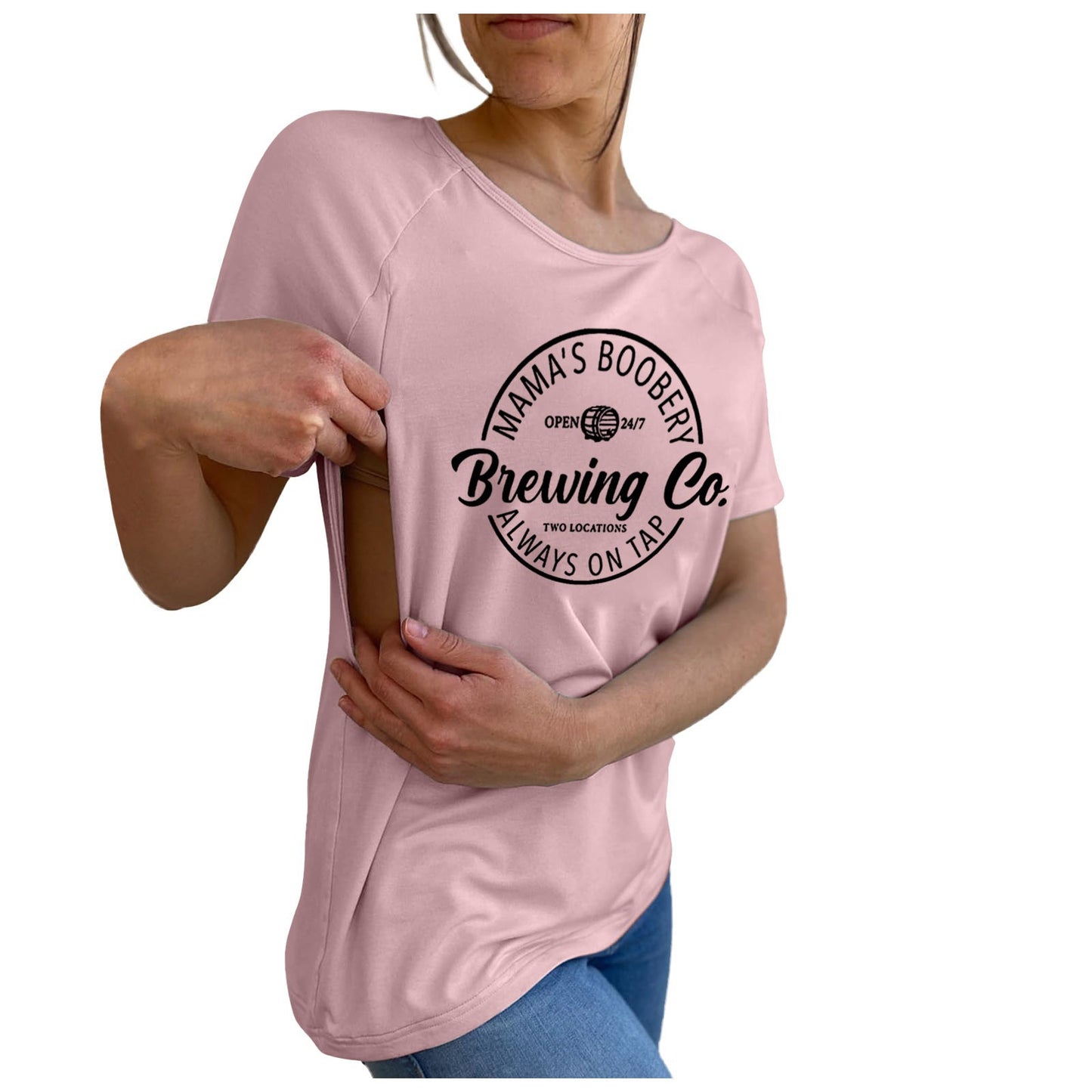 T-shirt til kvinder - kortærmet ventetoppen ammetøj