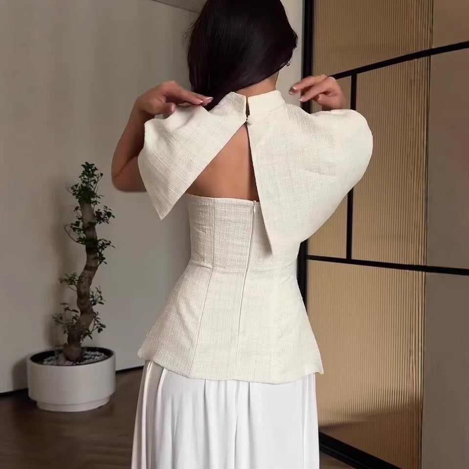 Womens Stylish Shawl-waisted Figure-flattering Long Dress