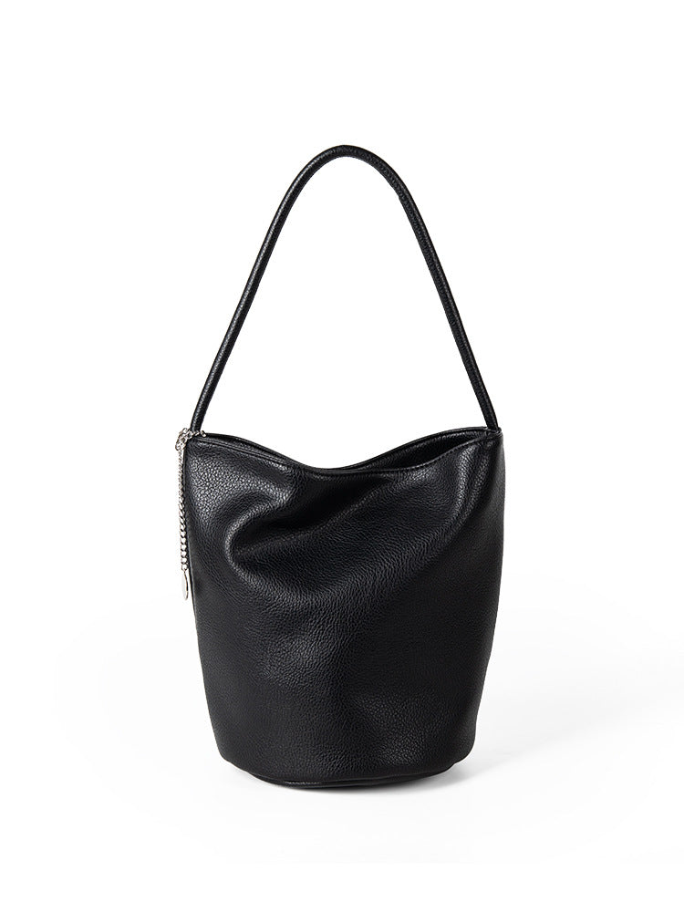 Niche Soft Leather Large Capacity Shoulder Bag Simple All-match