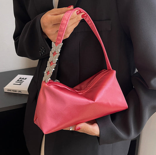 One-shoulder Cross-body Texture Portable Bag For Women