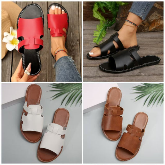 Women's Solid Color Casual Flat Slippers