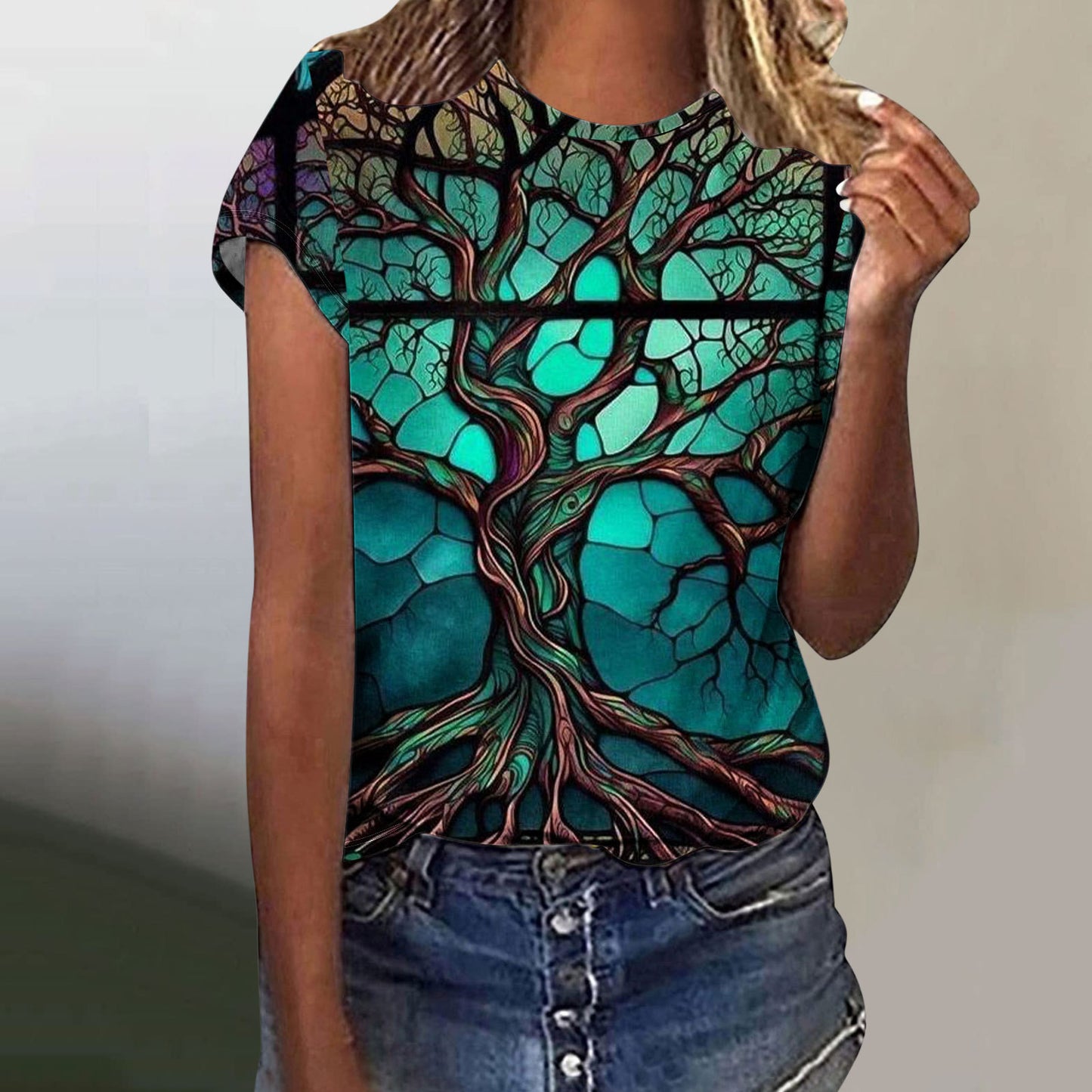 Butterfly Digital Printed Short Sleeve Shirt