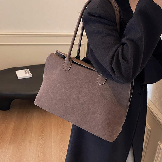 Autumn And Winter Vintage Suede Large Capacity Bag