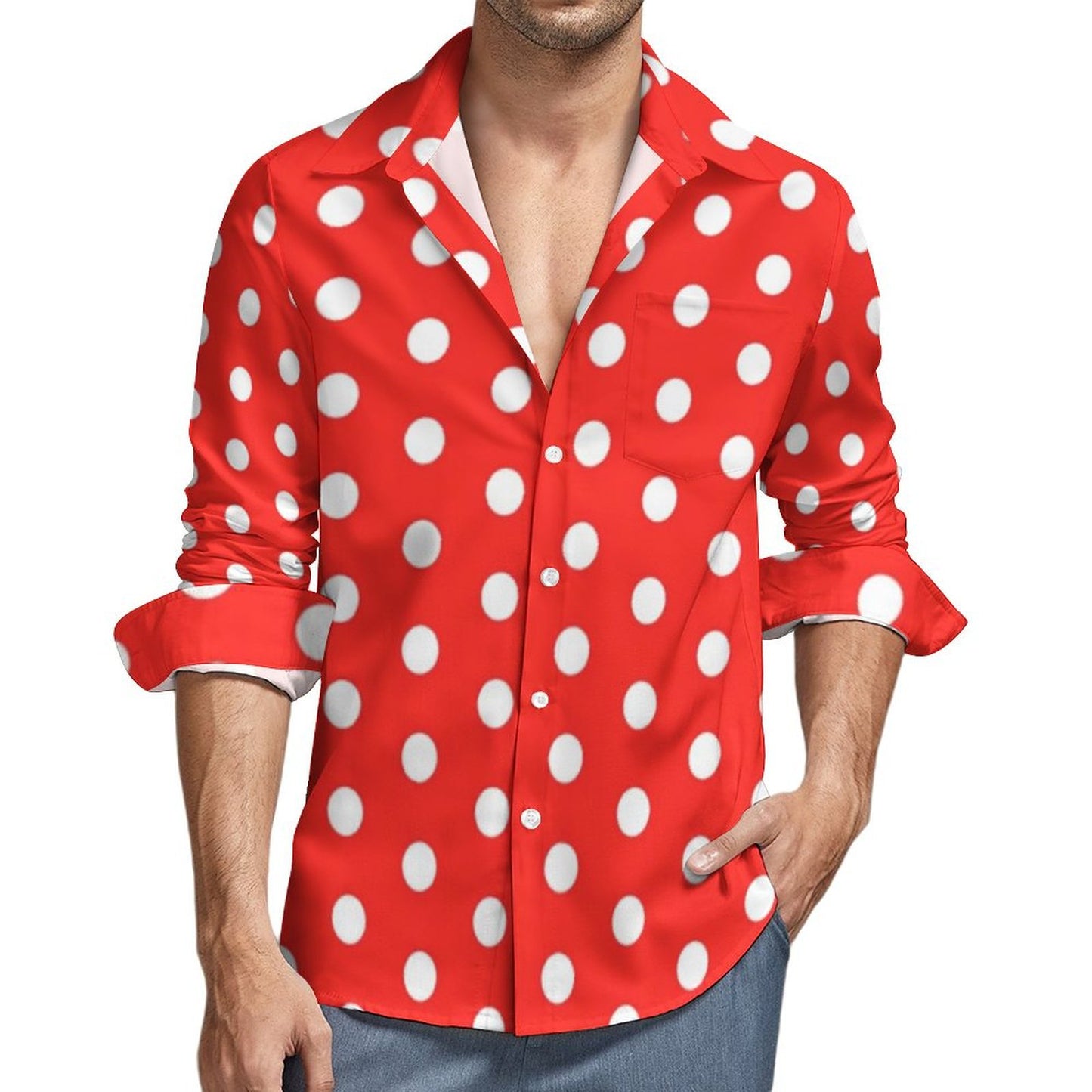 Men's Long Sleeve Digital Printing Shirt