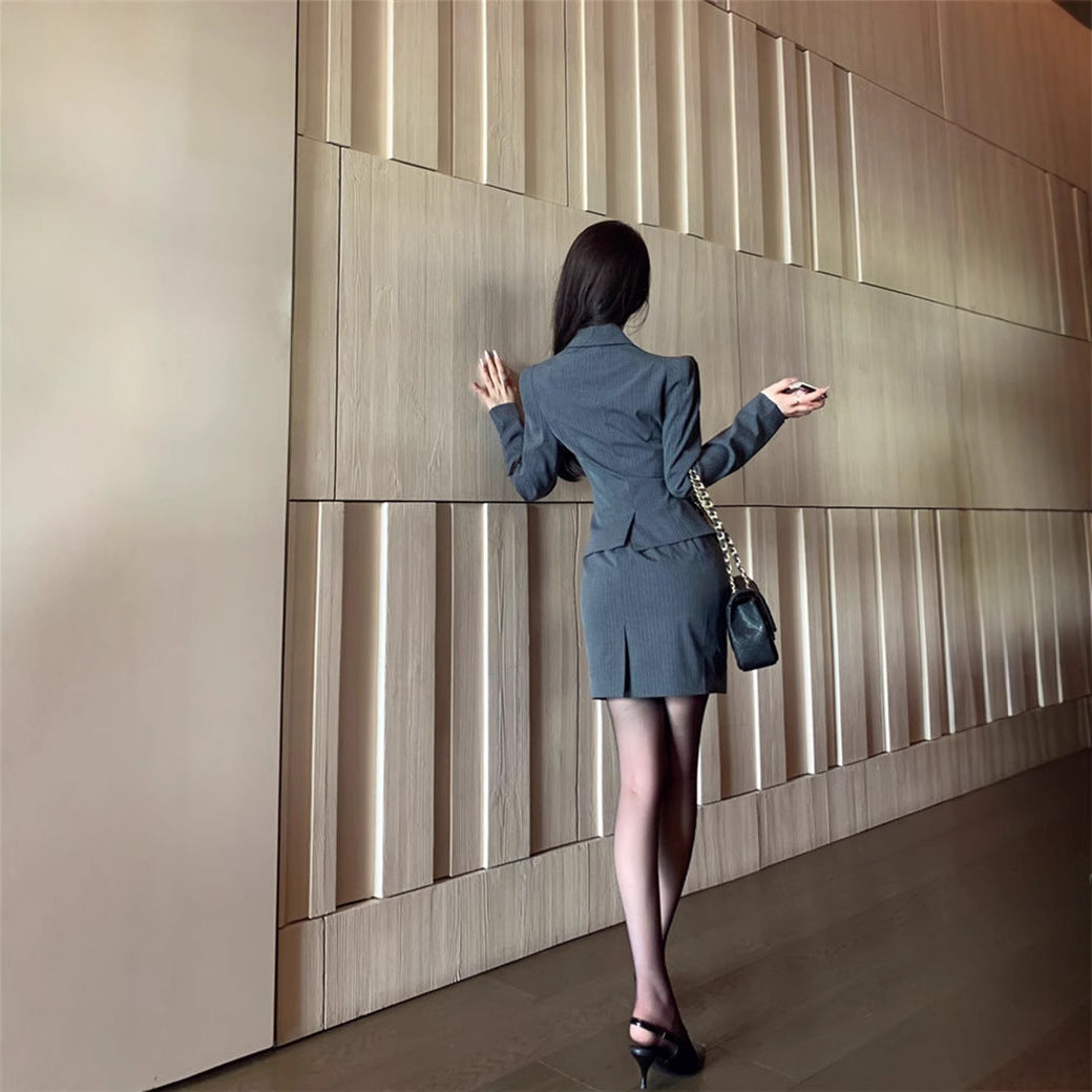 Two-piece Set Blazer Jacket And Pencil Skirt