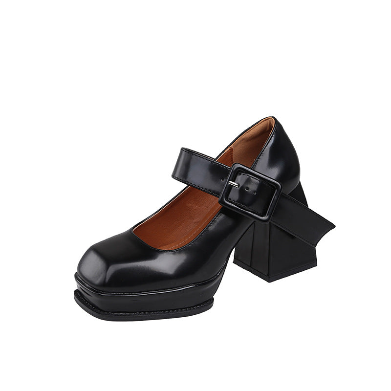 Women's Fashion Thick High Heel Mary Jane Shoes