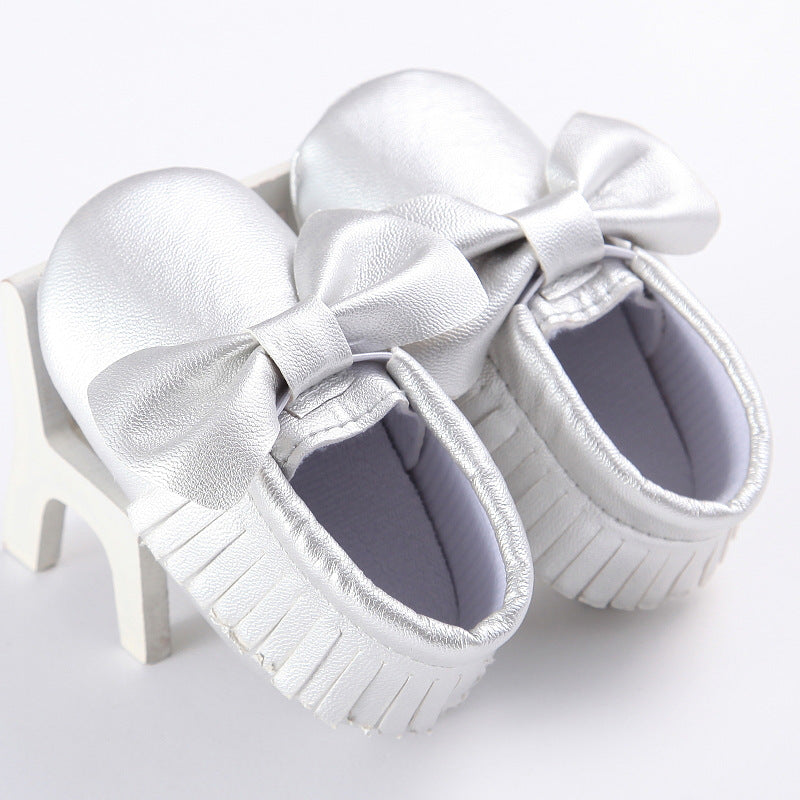 Spring And Autumn New 0-1 Years Old Boys And Girls Baby Shoes Tassel Pu Bottom Non-slip Casual Baby Shoes