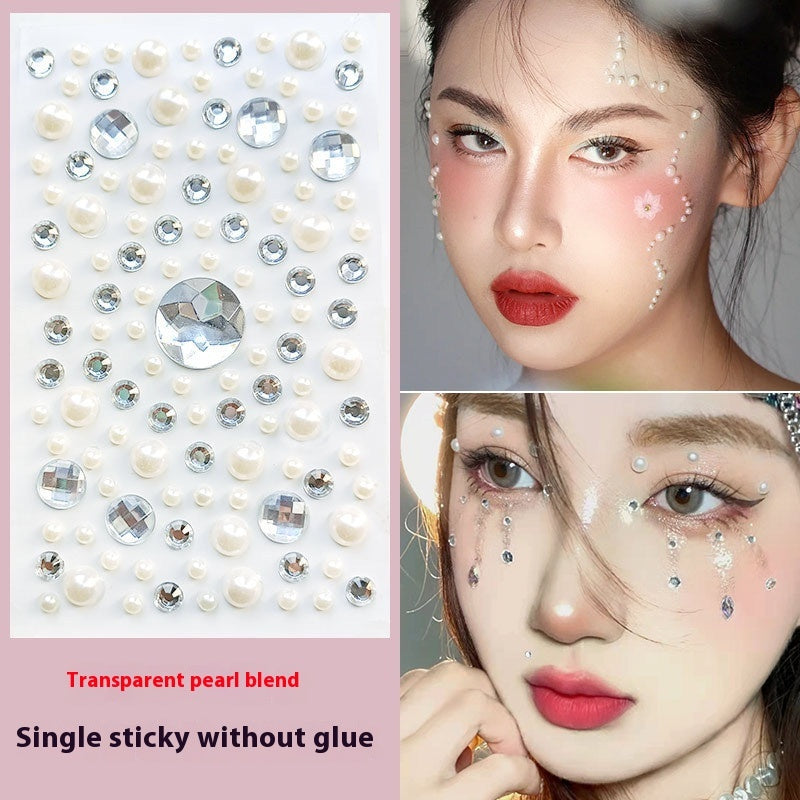 Comes With Sticky Pearl Stick-on Crystals Transparent Photo Shoot