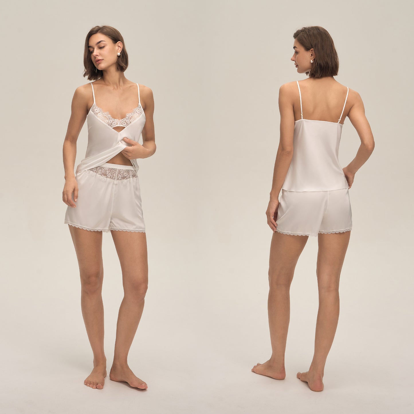 Womens Suspender Shorts Casual Comfortable Loungewear Set