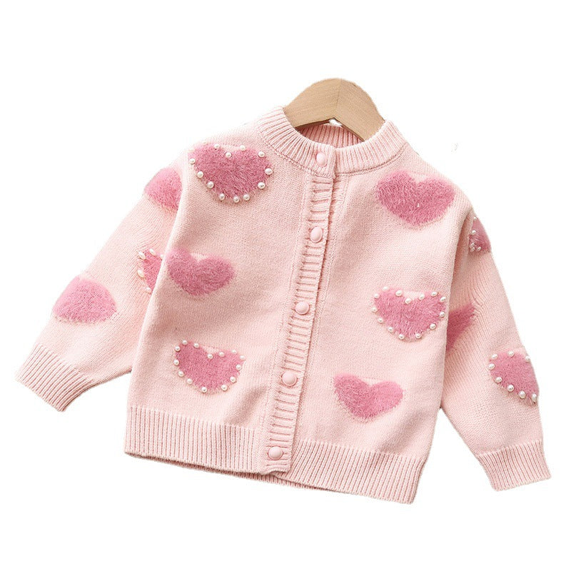 Pigestriktrøje Strik Pullover Cardigan Top