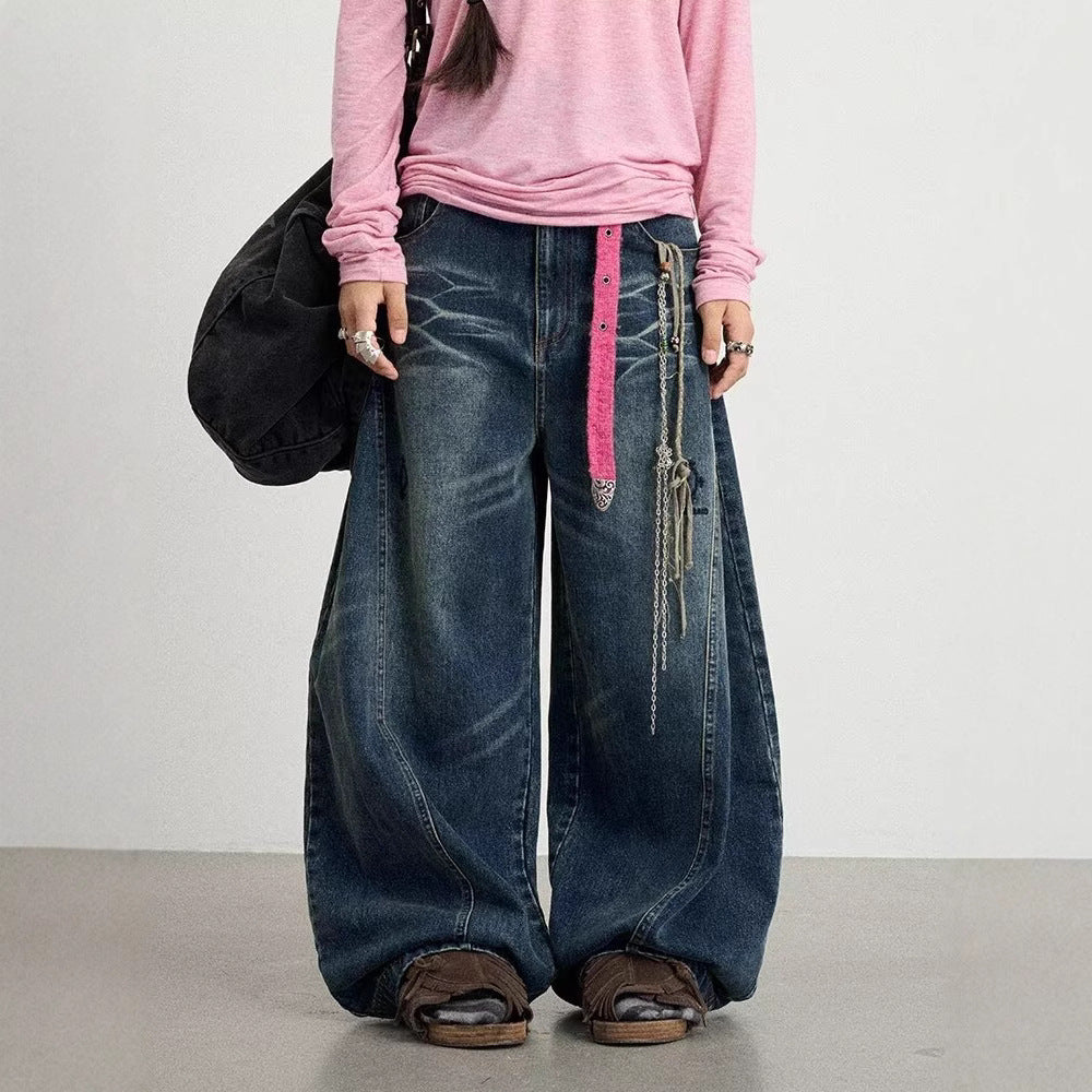 Loose Wide-leg Floor-dragging Culottes For Women