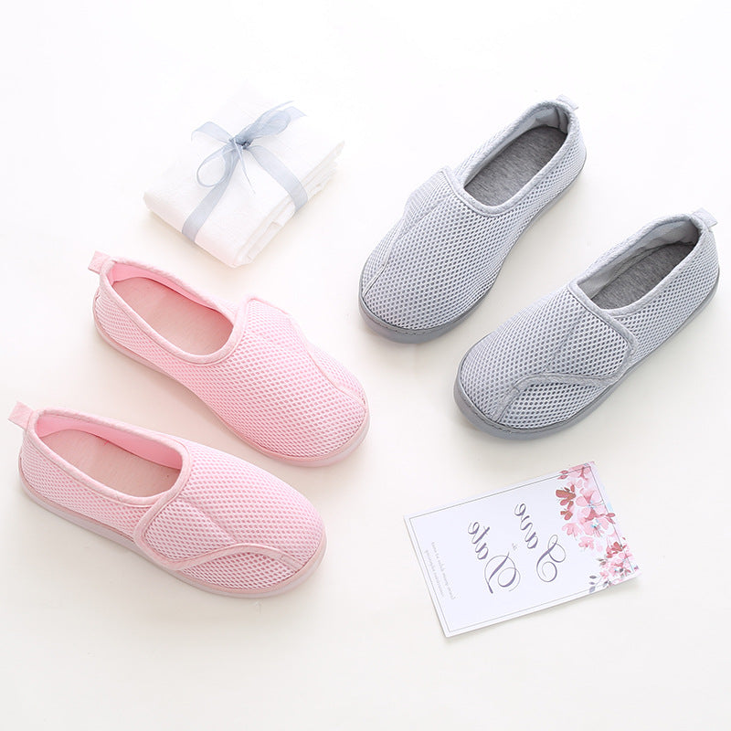 Package Heel Postpartum Thick-soled Non-slip Velcro Pregnant Shoes Confinement