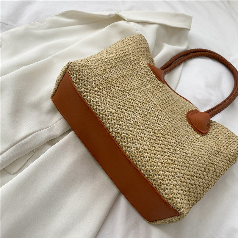 Braided Commuting Single Shoulder Tote Large Bag
