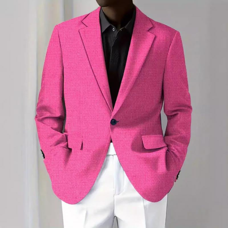 Men's Digital Print Long Sleeve Suit Jacket