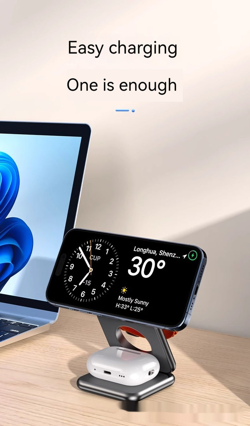 Foldable Magnetic Wireless Charger Mobile Phone Holder