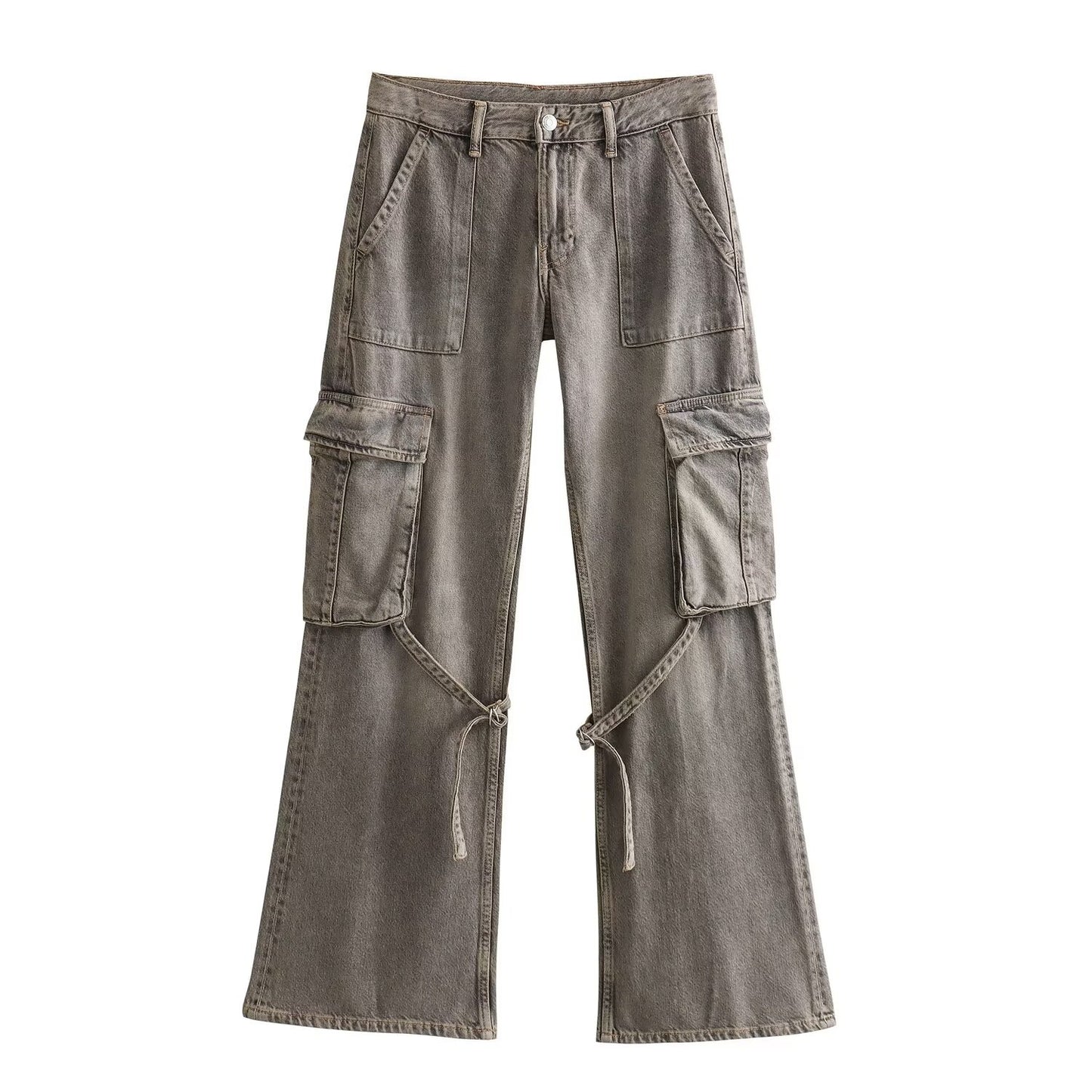 Dameoveralls Midt-talje Slim Fit Jeans