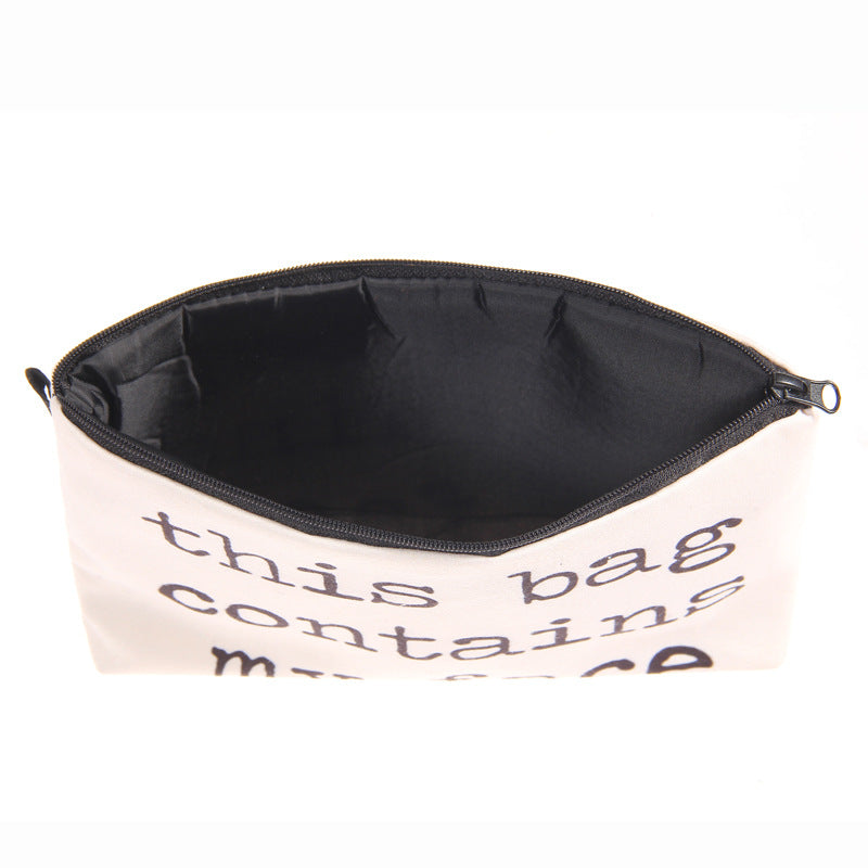 Letter Print Women's Cosmetic Clutch Multifunctional Storage Bag