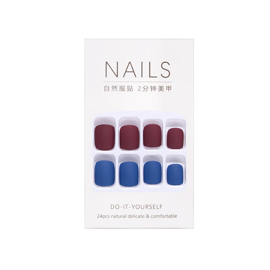 Blue And Red Jump Nail Art With Removable Nail Pieces