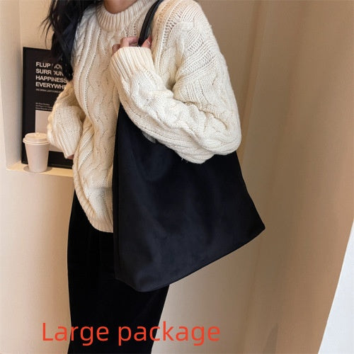 Retro Soft Suede Large Capacity Shoulder Bag