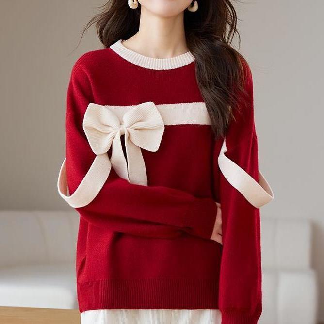 Women's Sweater Stitching Butterfly Autumn And Winter