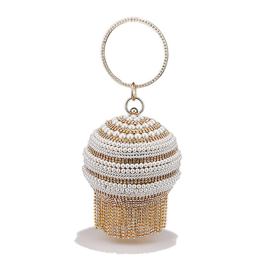 Dame Glitter Rhinsten Crossbody Clutch Taske