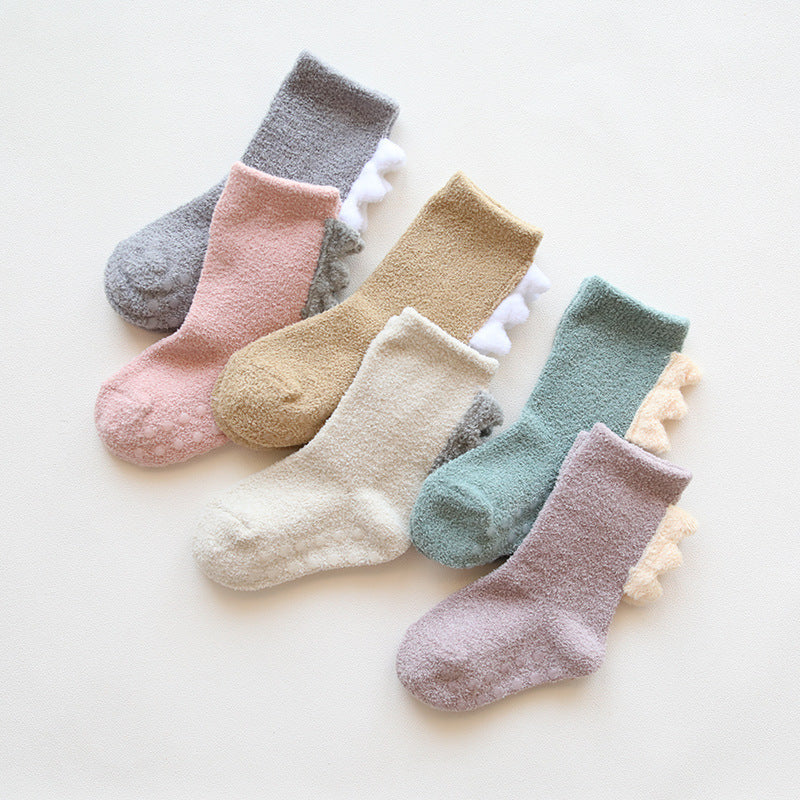 Thickened Coral Fleece Floor Socks For Babies Perfect For Fall And Winter