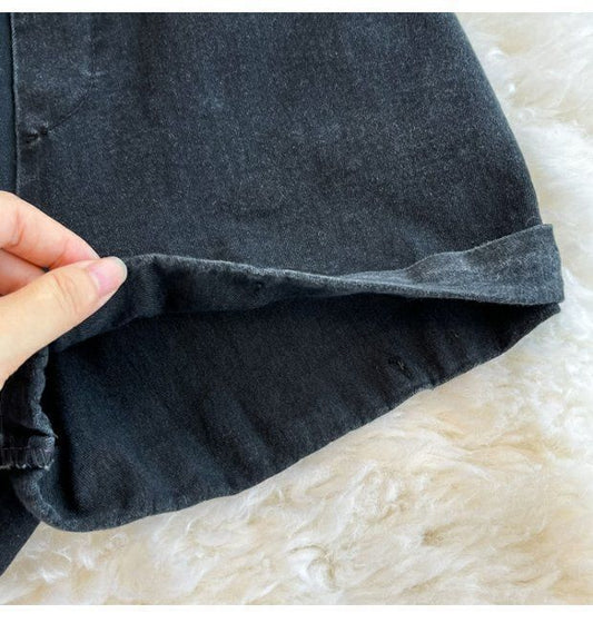 Small Tube Top Denim Jumpsuit Women's Summer Port Style Retro