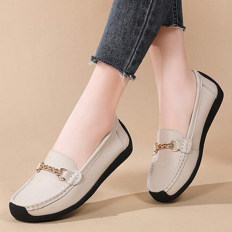 Leisure Women's Flat-heeled Shoes Soft Bottom Soft Surface