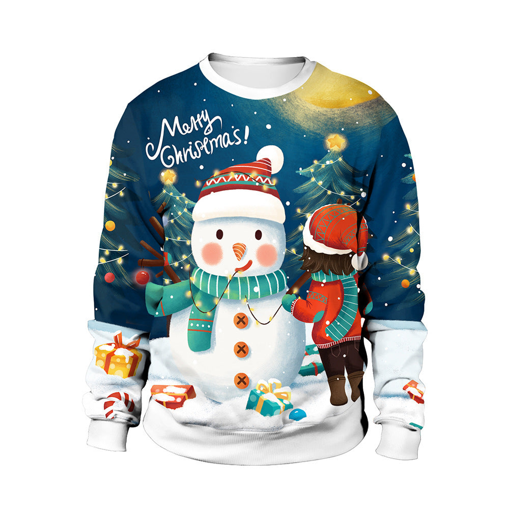 Unisex sweatshirt med printet rund hals