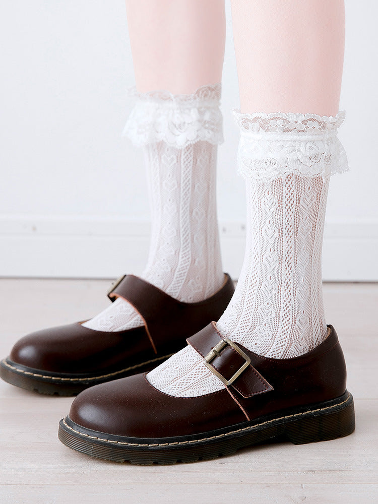 Japanese Lace Hollow Mesh Lace Socks
