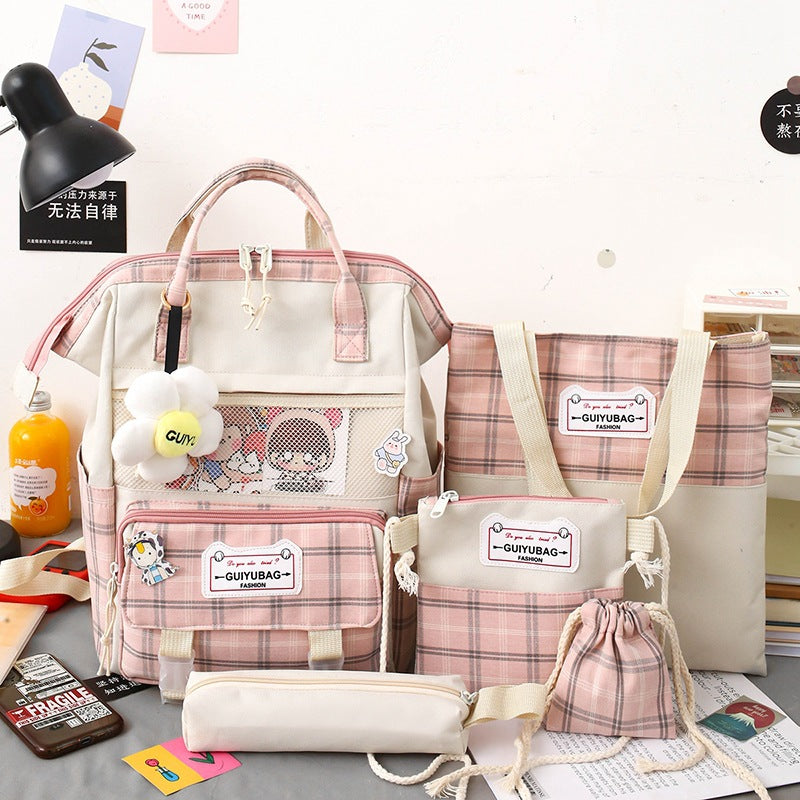 Women's New Style Portable Backpack Large Capacity Canvas