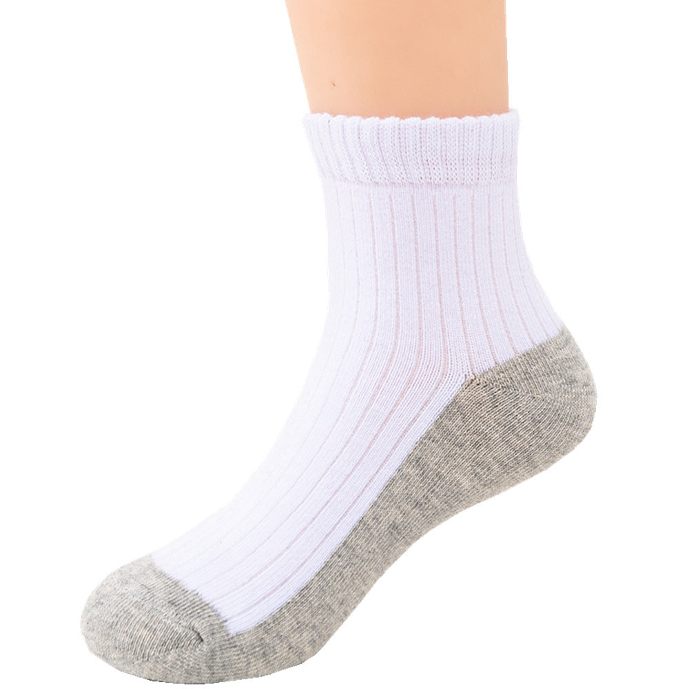 Spring Autumn Summer White Middle School Children's Socks