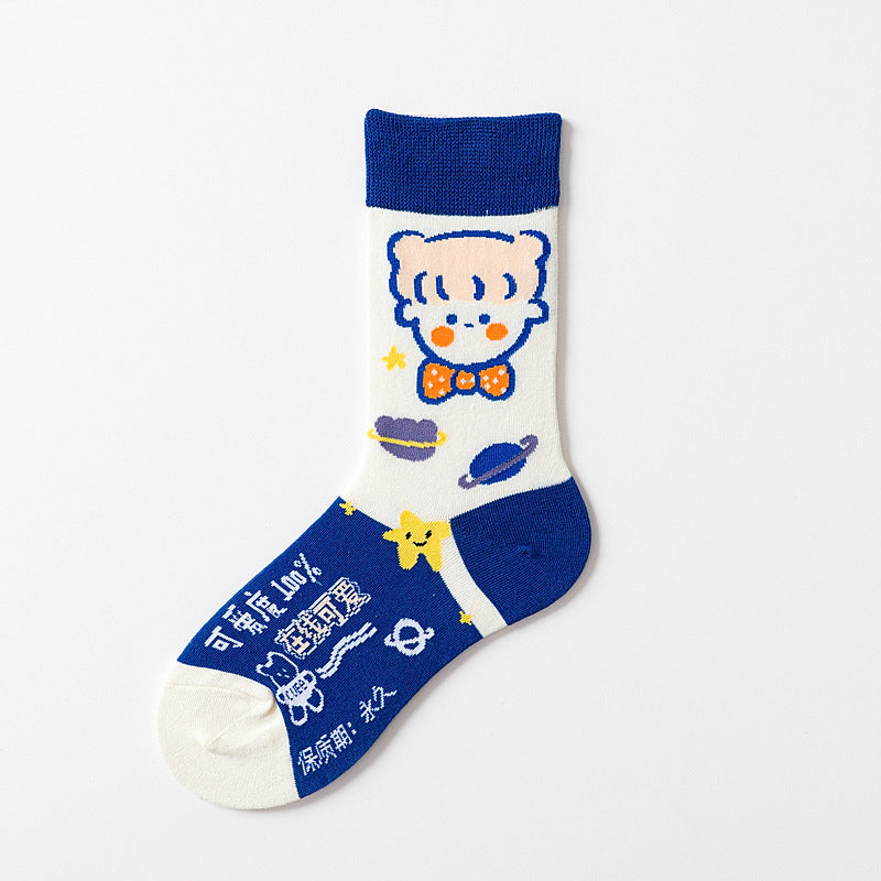 Personality Creative Color Trendy Socks Cartoon Candy Stockings