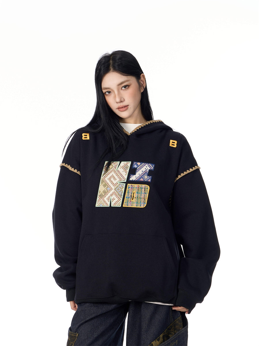 Retro Mixed Color Stripe Stand Collar Coat