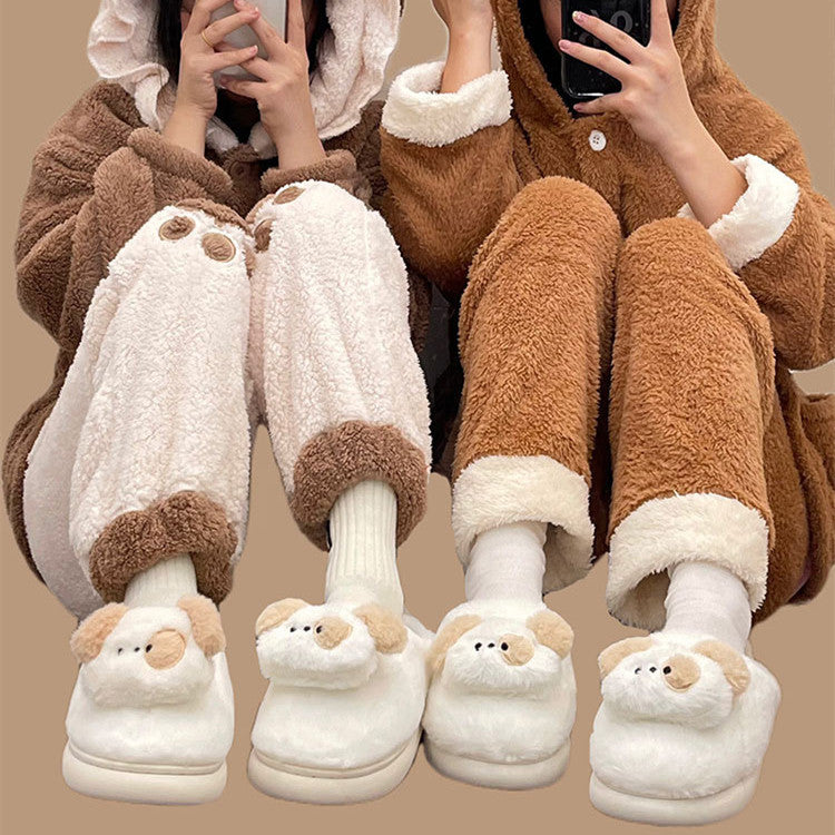 Women's Thermal Removable Waterproof Cotton Slippers