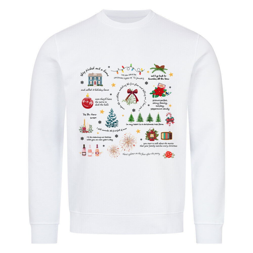Fleece sweatshirt med bogstavprint, casual langærmet