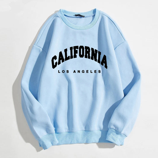 Damehættetrøjer Langærmet med Grafisk California Bogstavprint