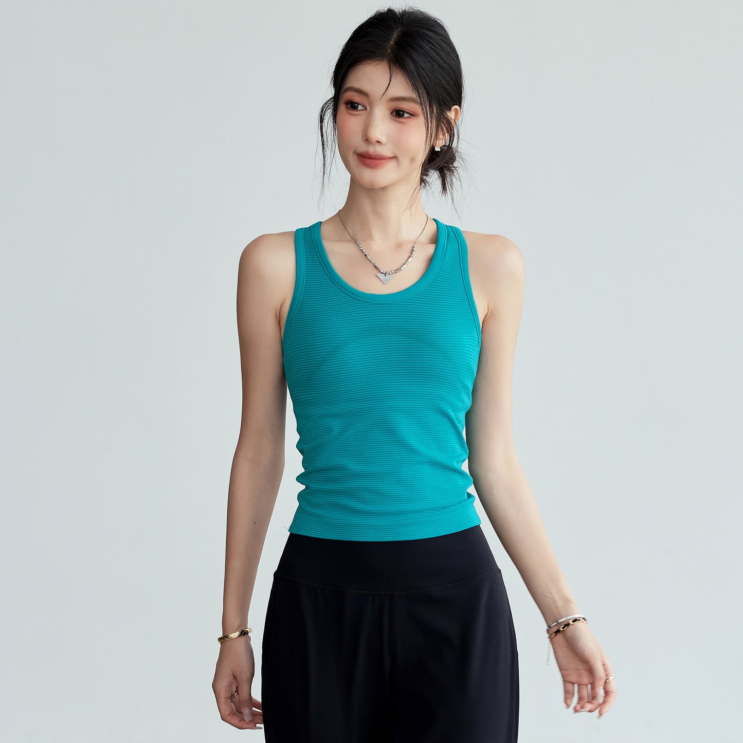 Womens I-beam Back-support Sports Tank Top For Shock-absorbing Running