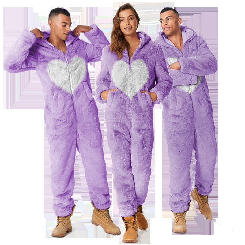 Solid Color Love Printed Casual Home Wear