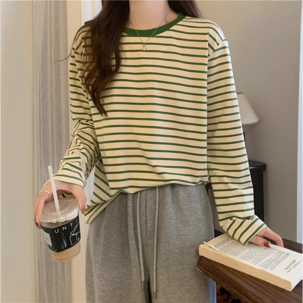 Women's Casual And Versatile Striped Casual Top