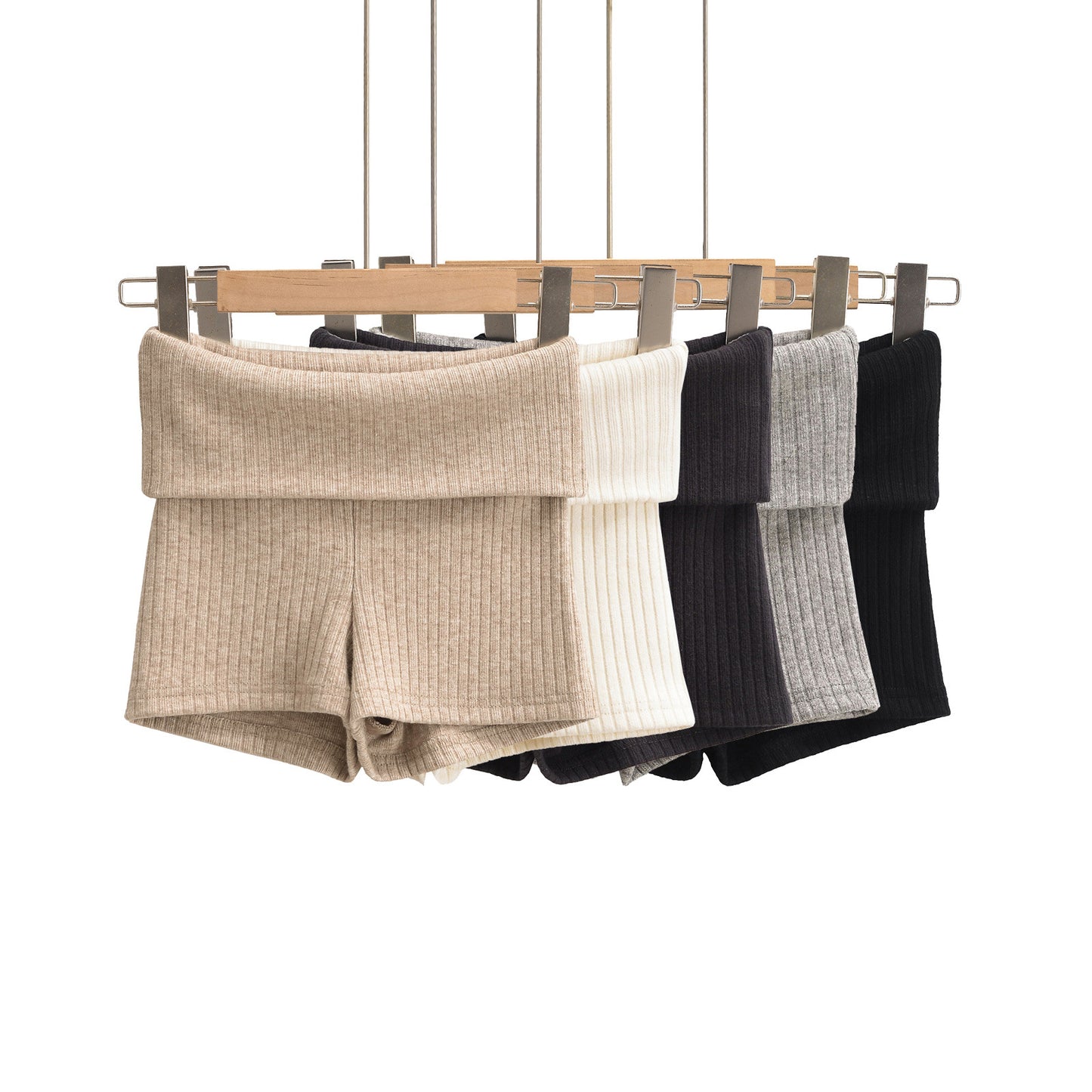 Sweet And Versatile Knitted Waistband Shorts