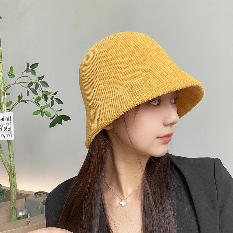 Women's Autumn And Winter New Lamb Wool Bucket Hat