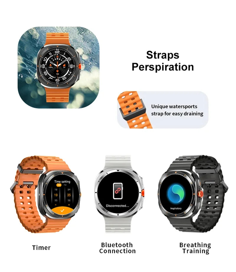 New Smart Watch Classic Men Women Smart Watch HD AMOLED Voice Call Gesture Answer Customized Dial Sports Smart Watch
