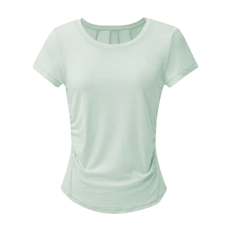 Yoga Blouse Thin Quick Drying Clothes Short Sleeve Fitness Sports Top