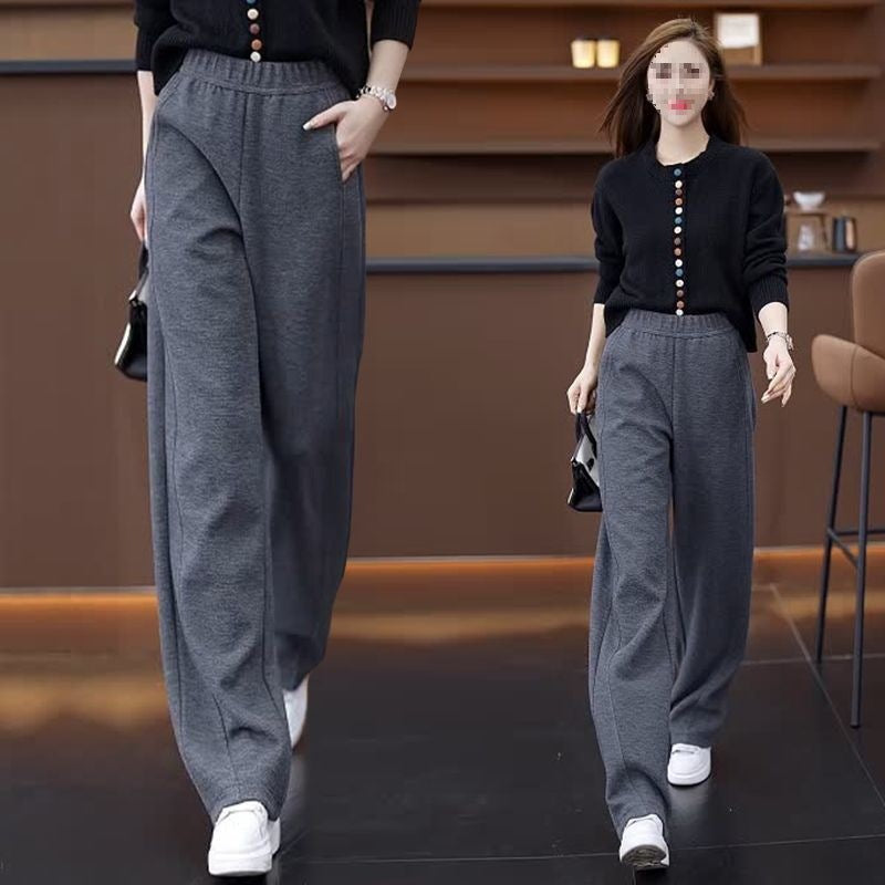 Slimming Relaxed-fit Wide-leg Pants For Women Casual Style