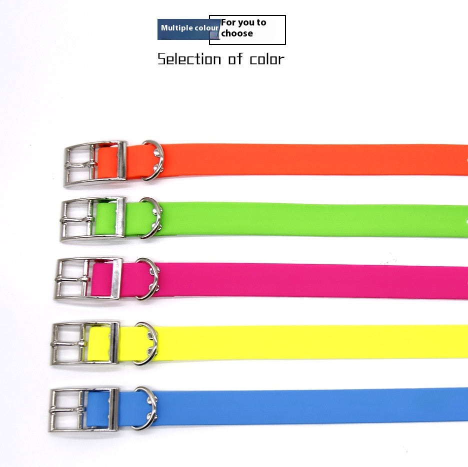 Factory Wholesale PVC Plastic Waterproof Dog Collar Wear-resistant Dog Collar Out Dog Traction Collar Pet Supplies