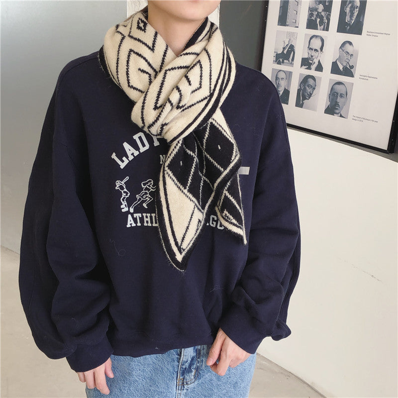 Women's Sharp-cornered Thick Warm Knitted Scarf